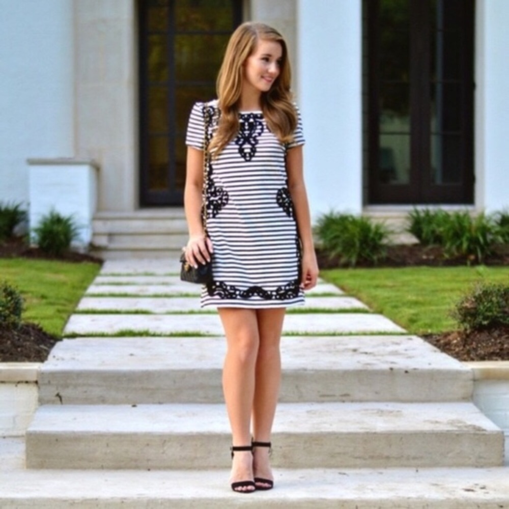 Anthropologie Postmark Scrolled Striped Tunic